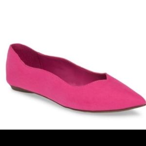 Bp Sierra flat faux suede in Hot Pink